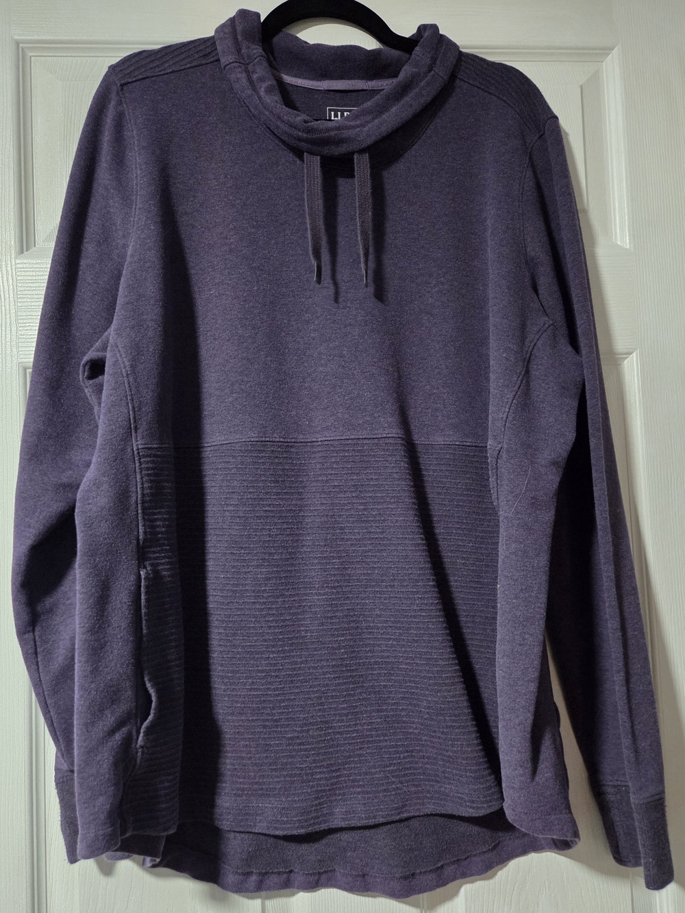 L.L. Bean Deep Purple Cozy Mixed Knits Pullover Womens Plus